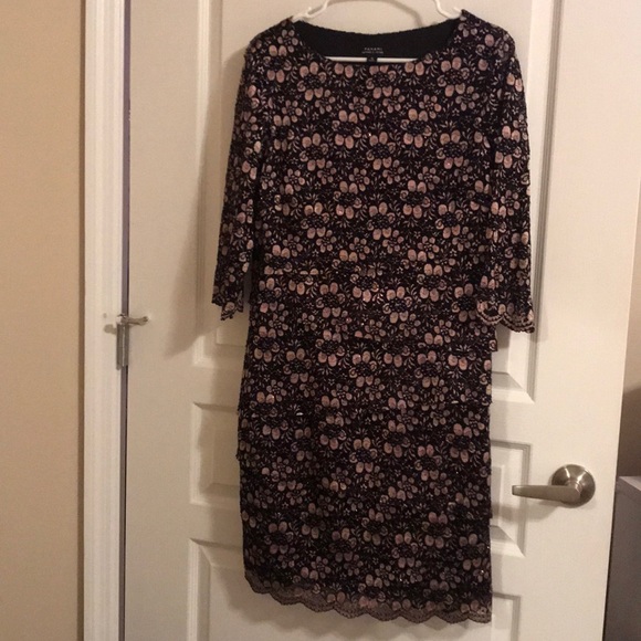 tahari sparkle lace dress black - Picture 1 of 3